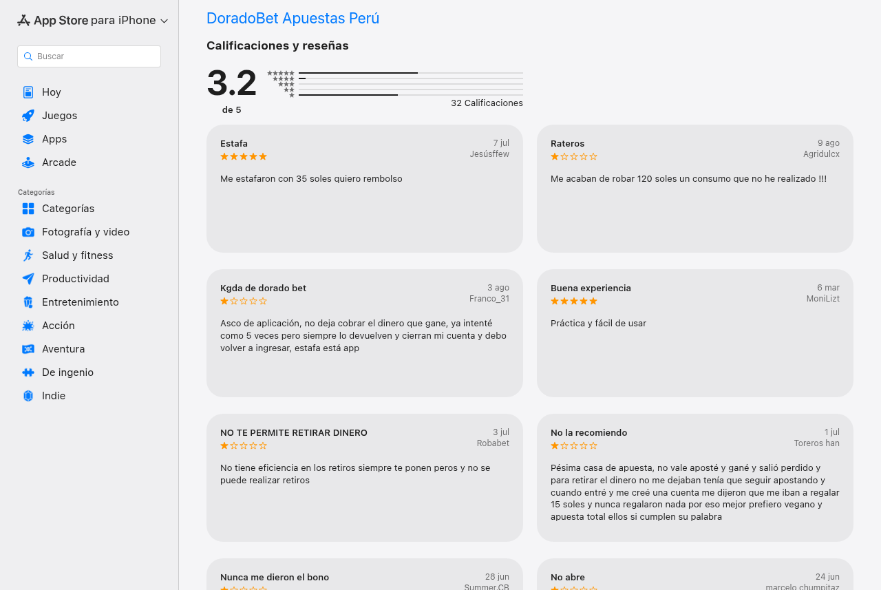 Captura de la ficha independiente asociada a la marca, usada solo como contexto