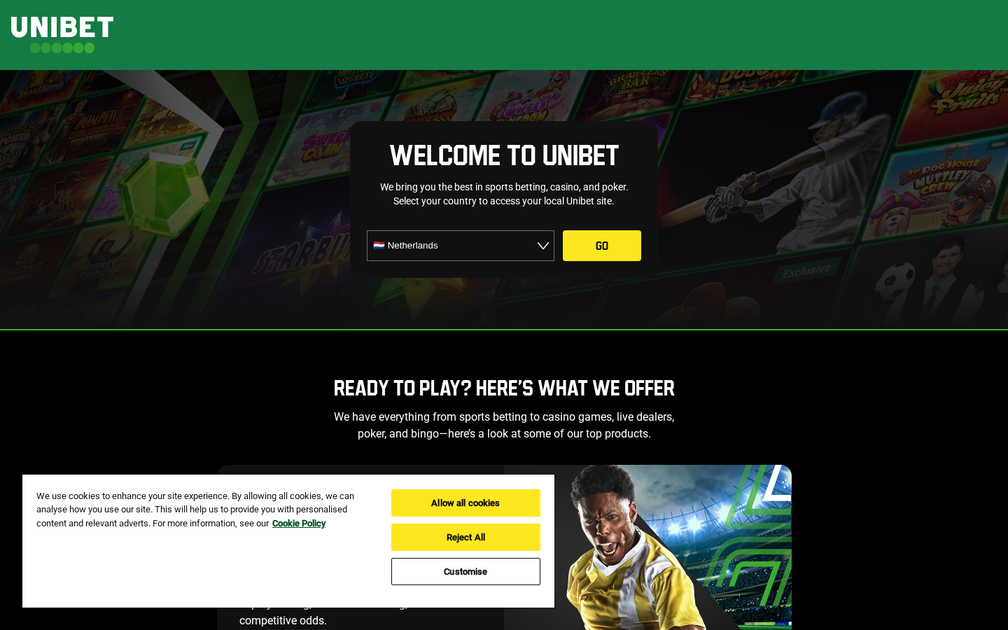 Captura pública de Unibet