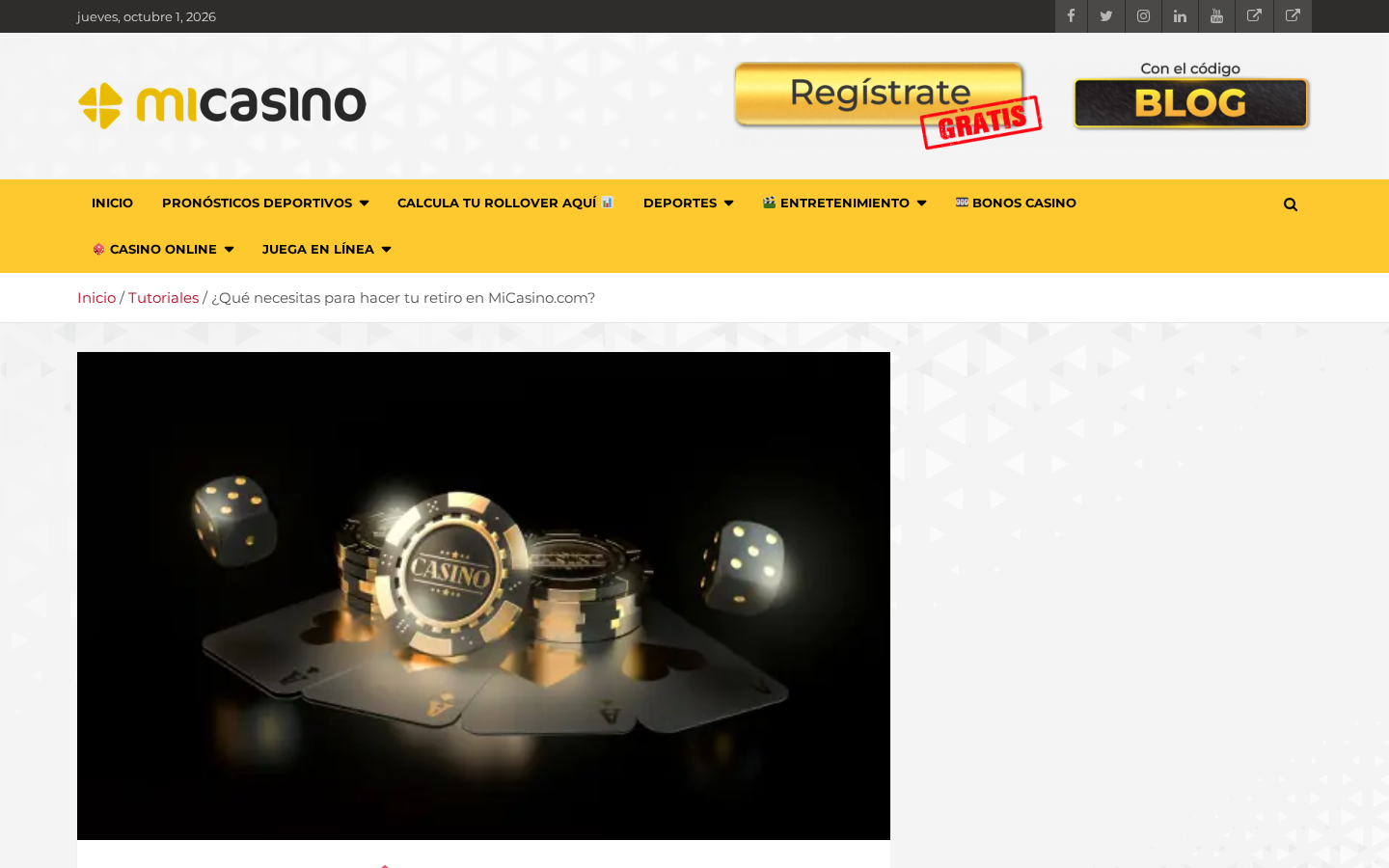 Captura documental sobre MiCasino consultada el 2 de octubre de 2026