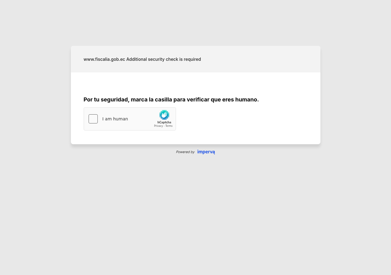Captura del canal oficial ecuatoriano para presentar una denuncia documentada