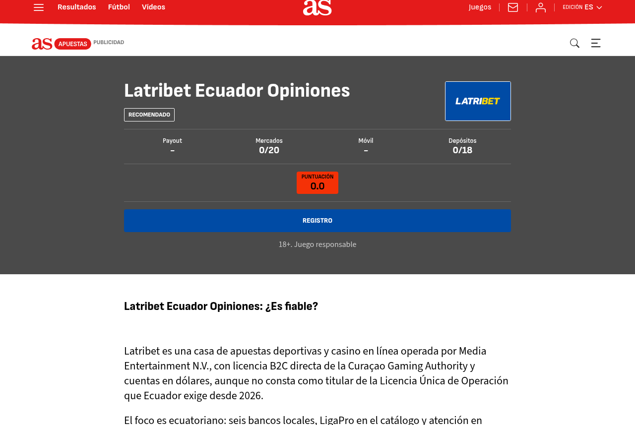 Captura suministrada de una referencia independiente asociada a Latribet